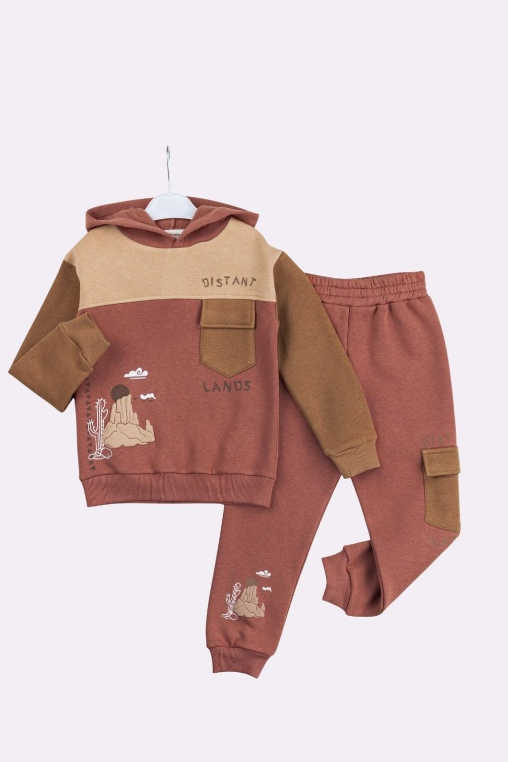 Erkek Çocuk 3-6 Yaş İkili Takım Kiremit