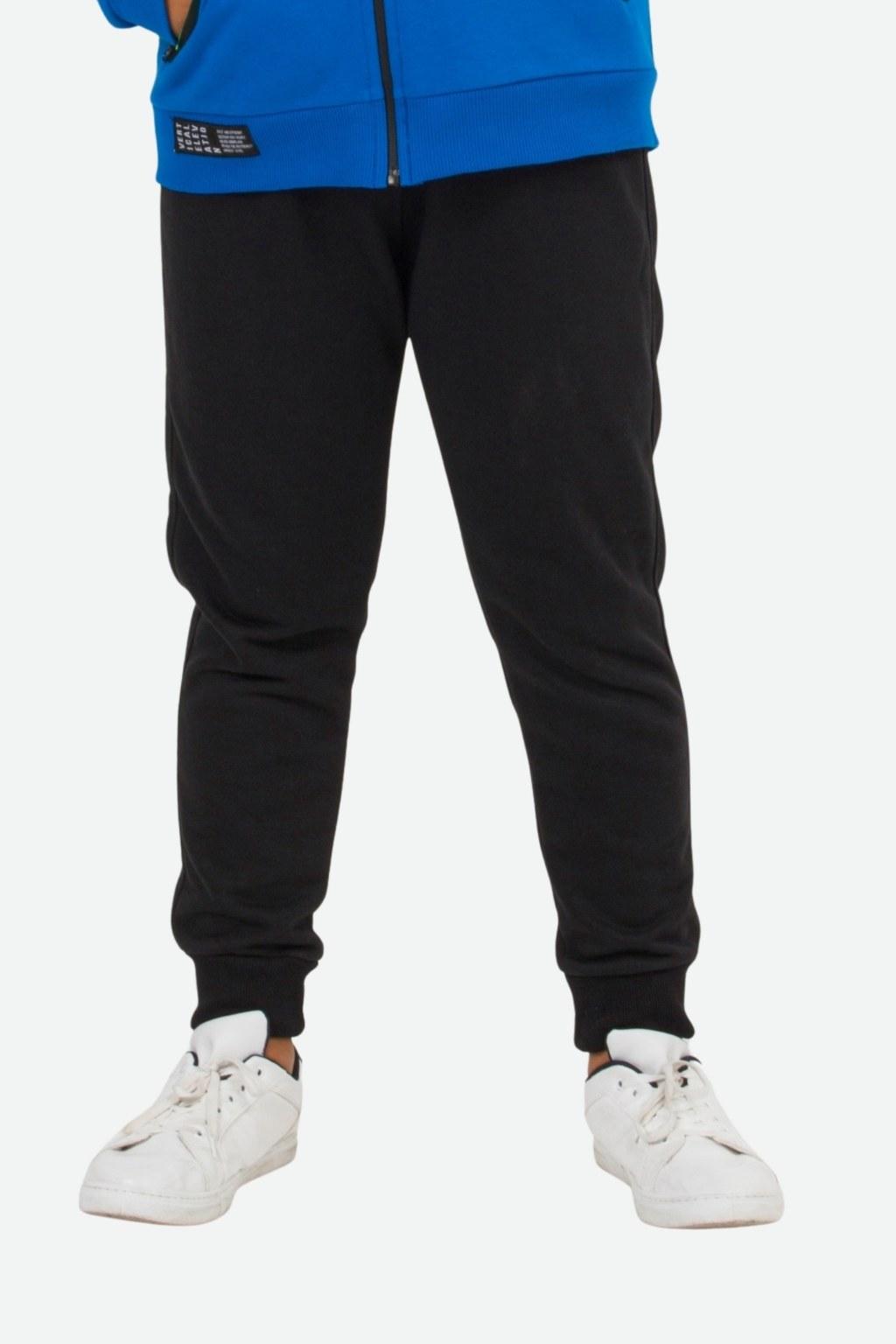 Erkek Çocuk 4-9 Yaş Siyah Tek Alt Eşofman