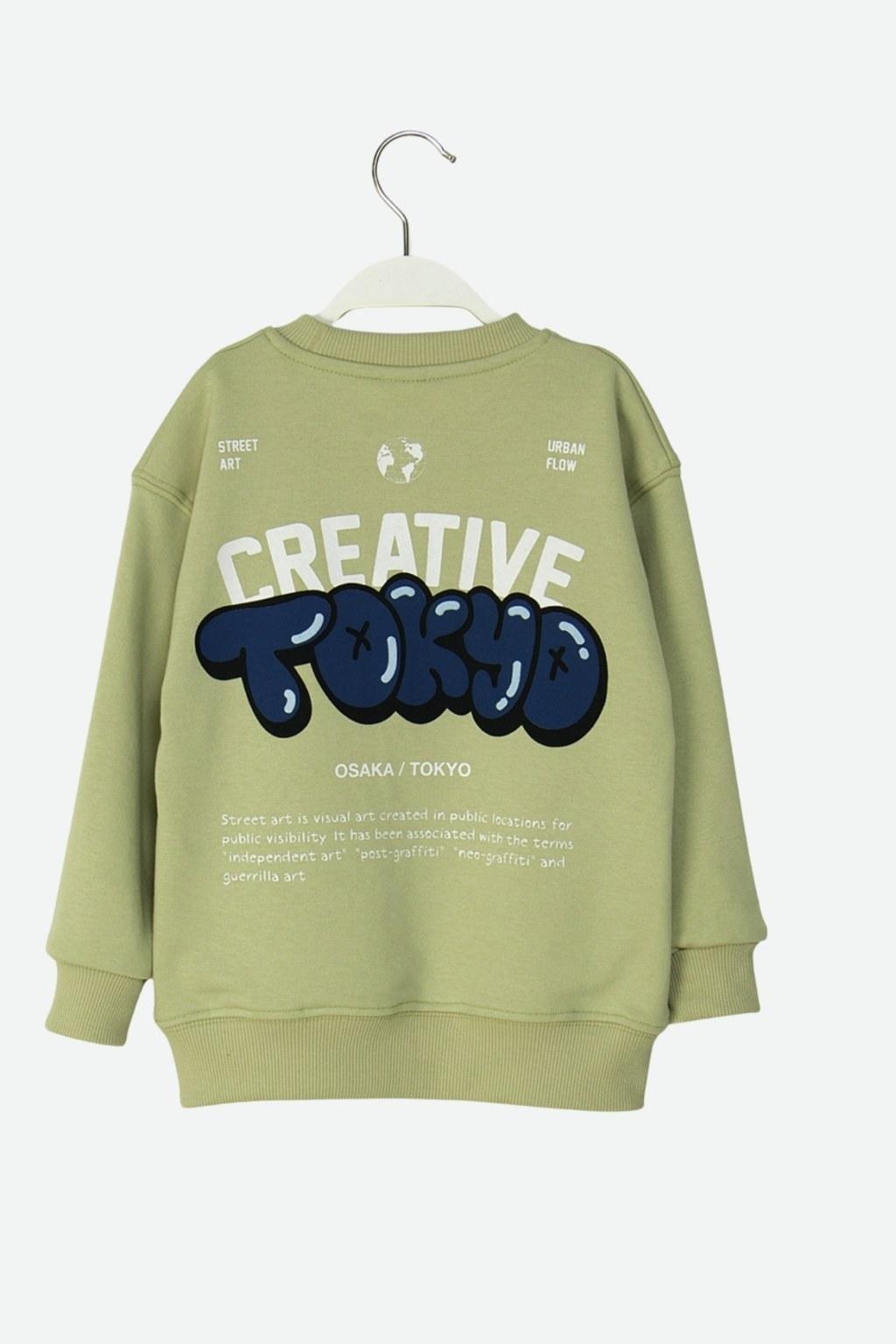 Erkek Çocuk 4-9 Yaş Mint Sweat