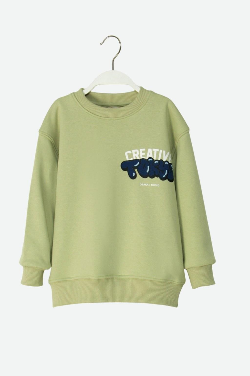 Erkek Çocuk 4-9 Yaş Mint Sweat