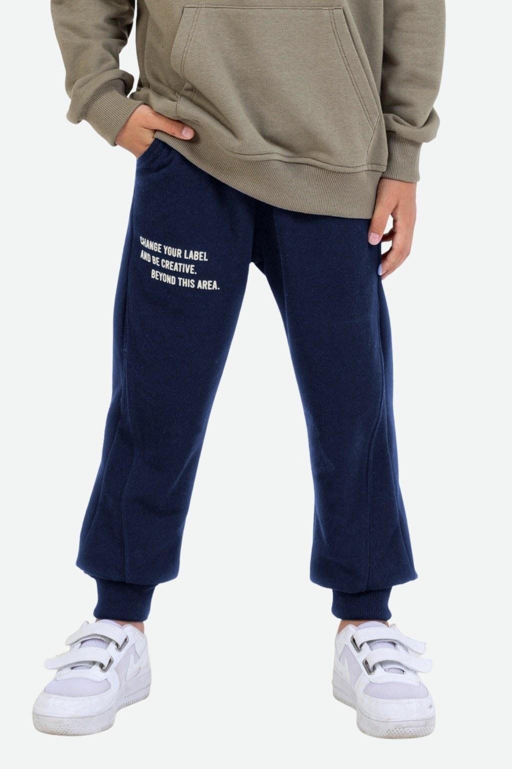 Erkek Çocuk 4-9 Yaş İndigo Tek Alt Eşofman