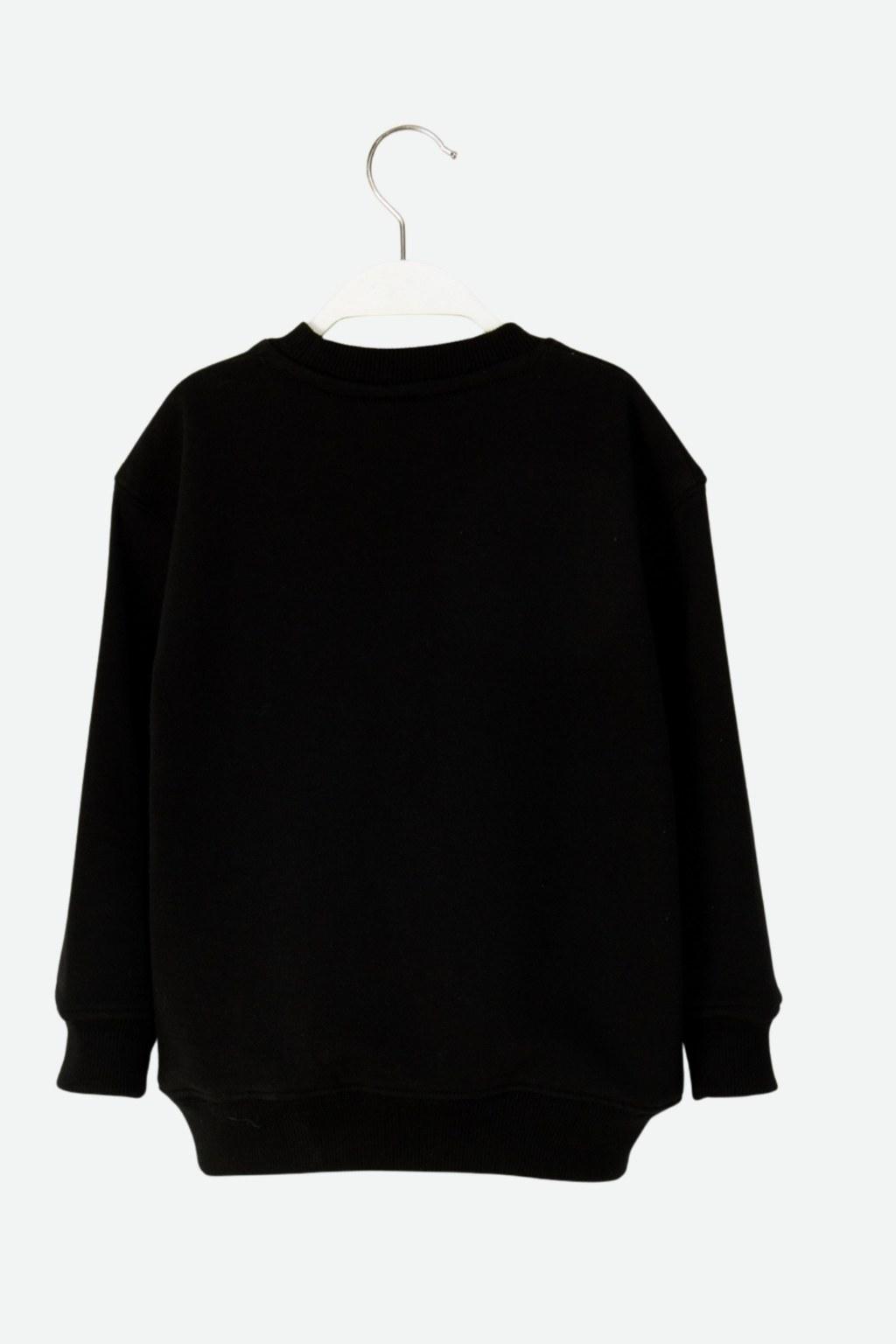Erkek Çocuk 4-9 Yaş Siyah Sweat