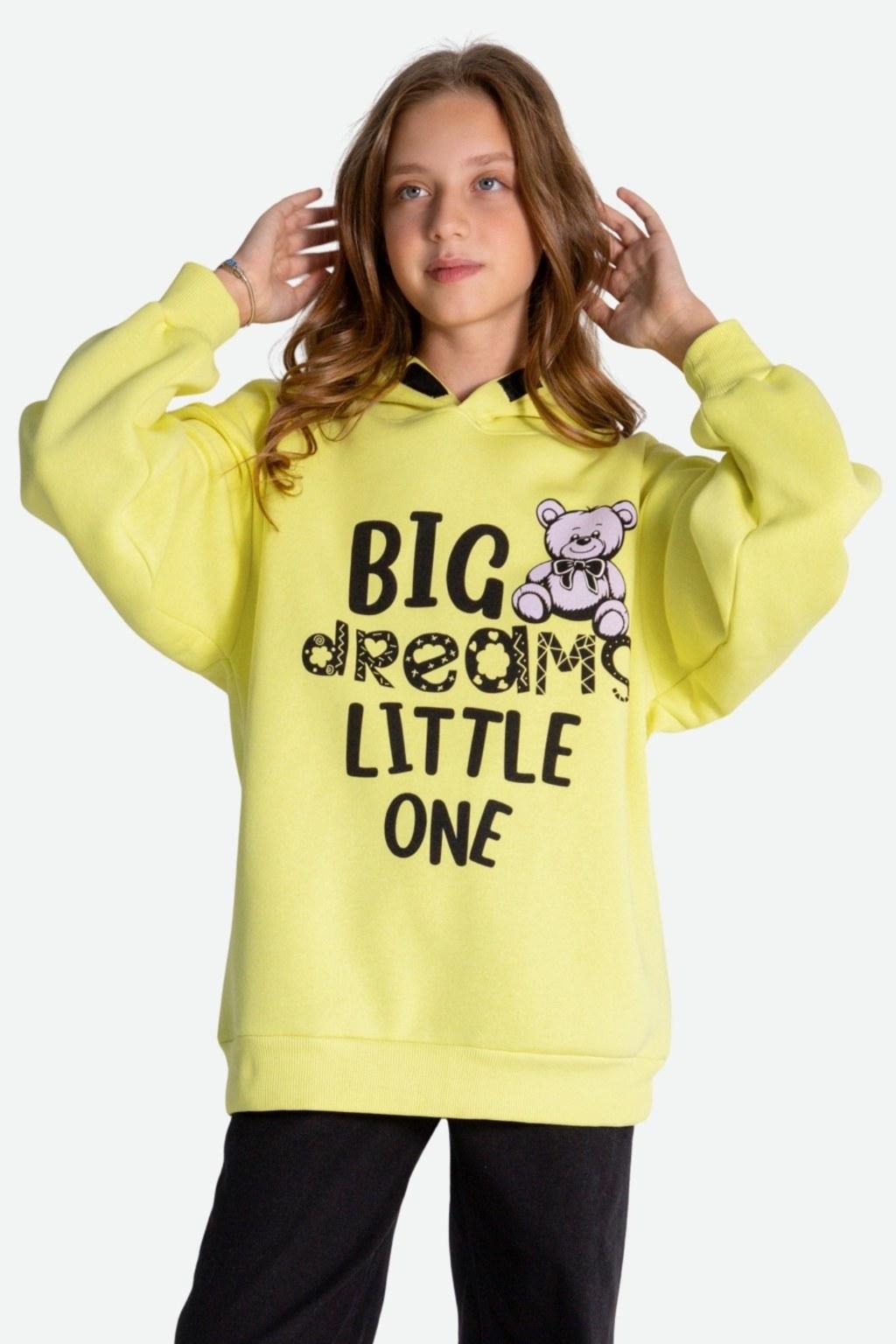 Kız Çocuk 9-14 Yaş Sarı Sweatshirt