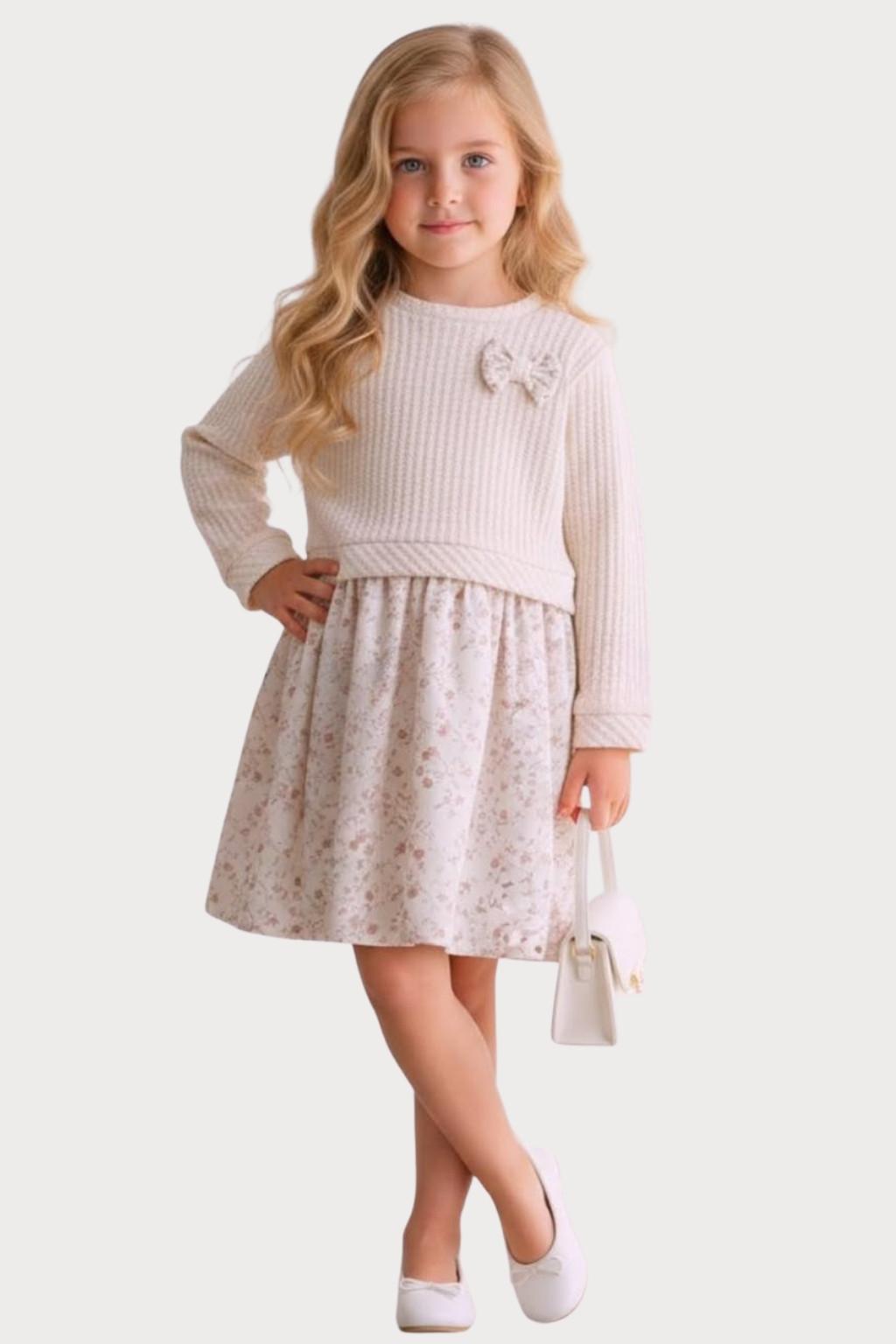 Kız Çocuk 2-5 Yaş Üstü Triko Elbise