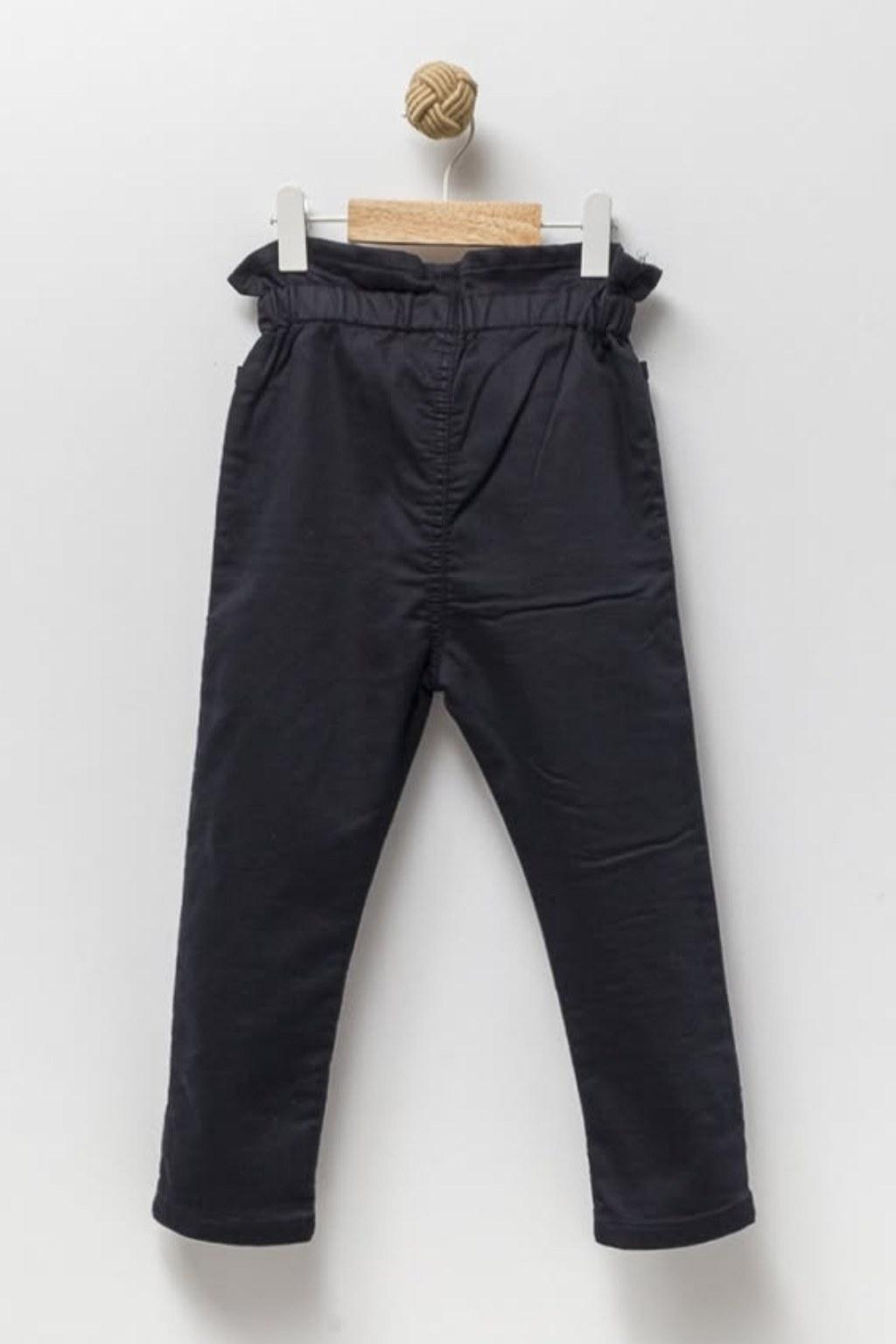 Kız Çocuk 2-5 Yaş Düğme Detaylı Mom Jeans Pantolon