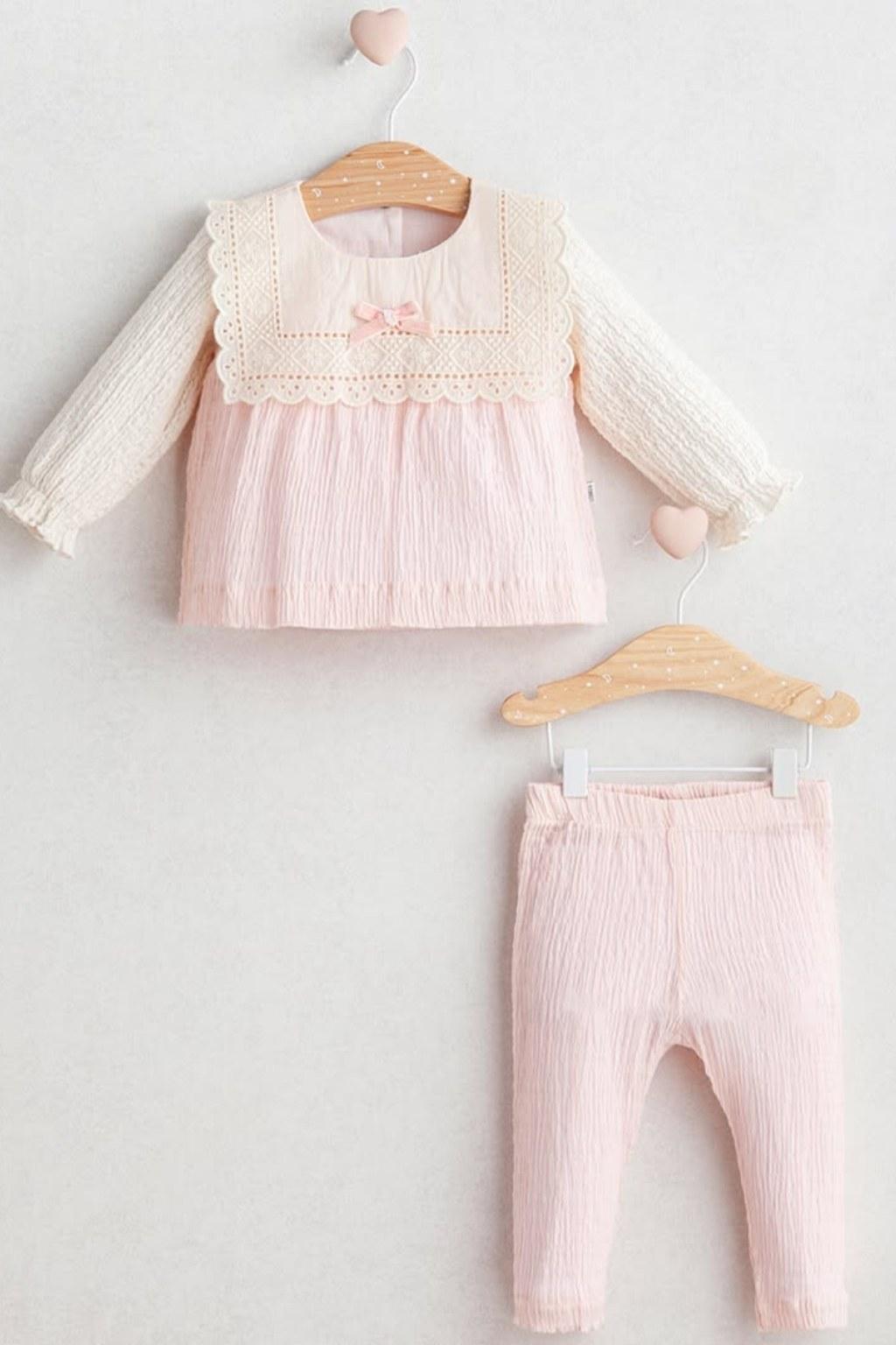 Kız Bebek 0-24 Ay Müslin Alt Üst İkili Takım