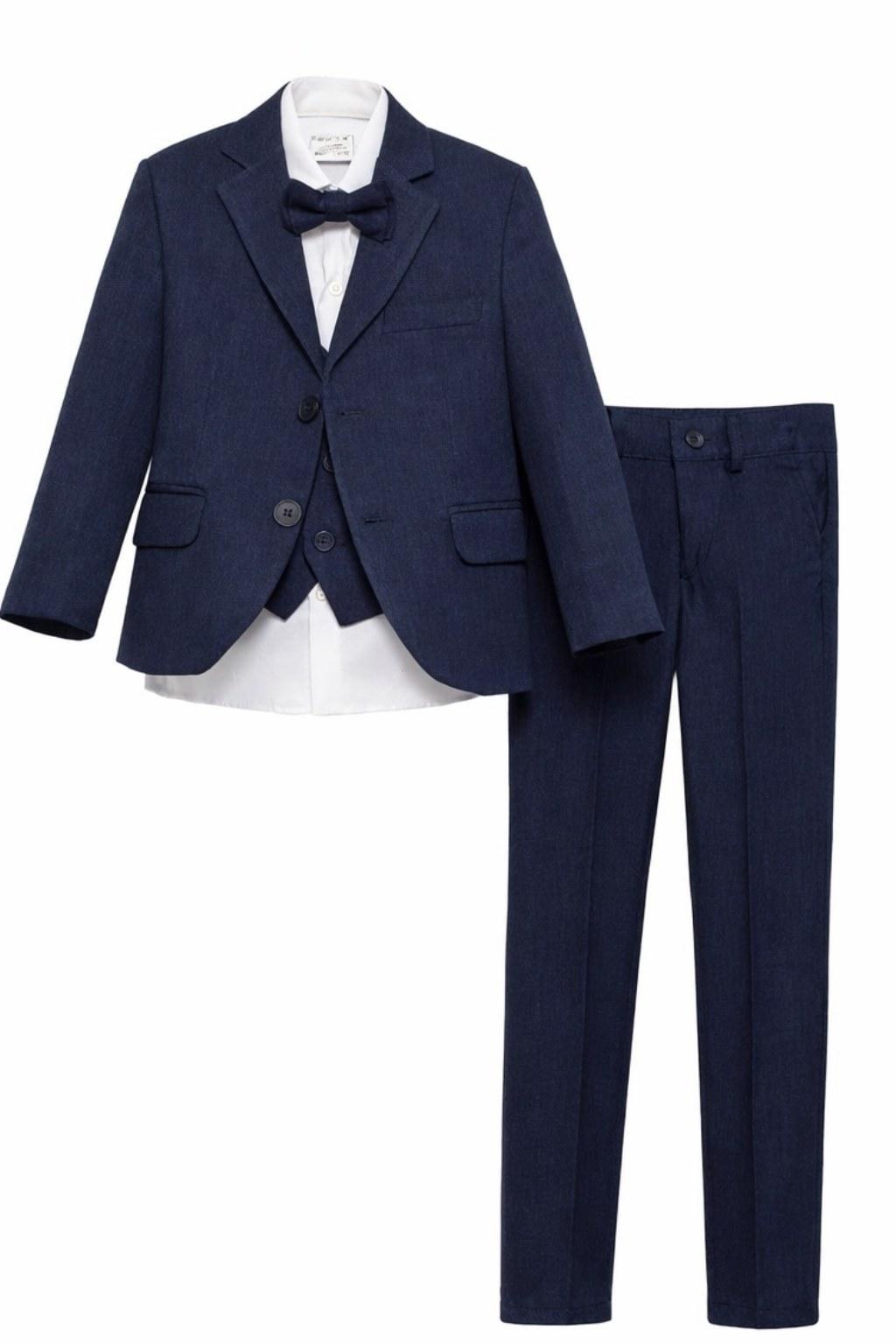 Erkek Çocuk 3-7 Yaş Gömlek-Pantolon-Yelek-Ceketli Tam Takım