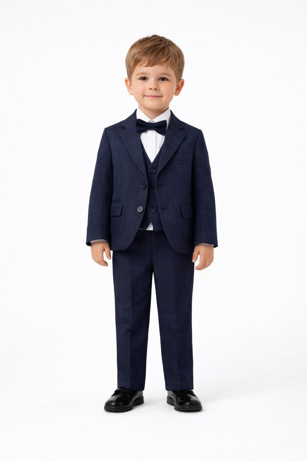 Erkek Çocuk 3-7 Yaş Gömlek-Pantolon-Yelek-Ceketli Tam Takım