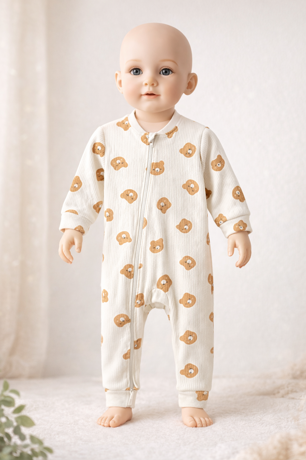 Unisex 1-3 Yaş Çift Kat Fermuarlı Uyku Tulumu