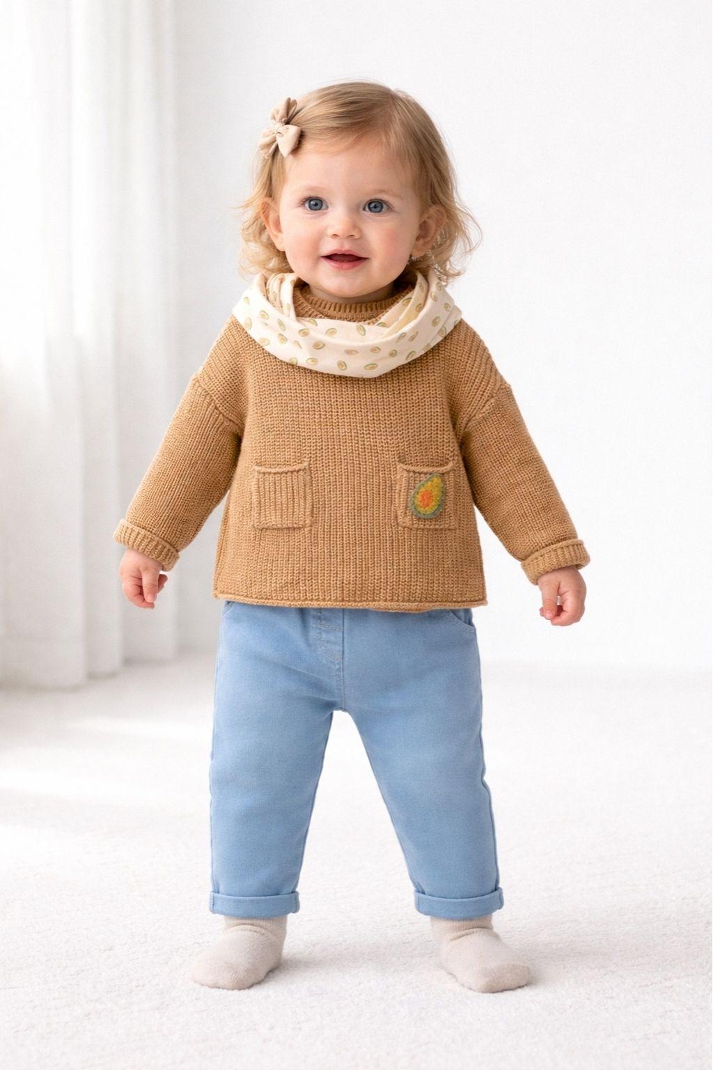 Kız Bebek Triko Kazak & Pantolon Takım(9-24 Ay)