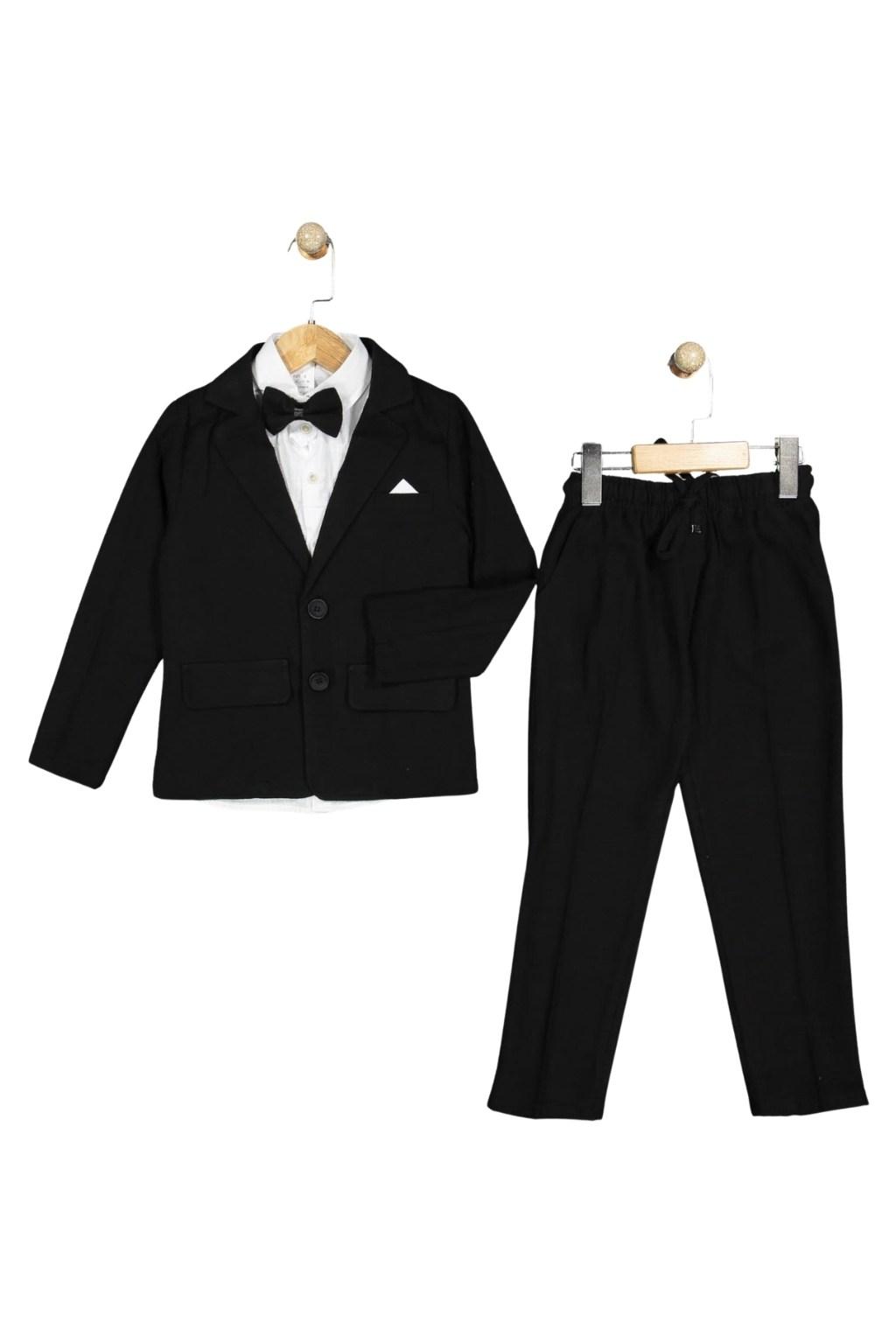 6-9 Yaş Erkek Çocuk Papyonlu Takım Elbise 4’lü Set