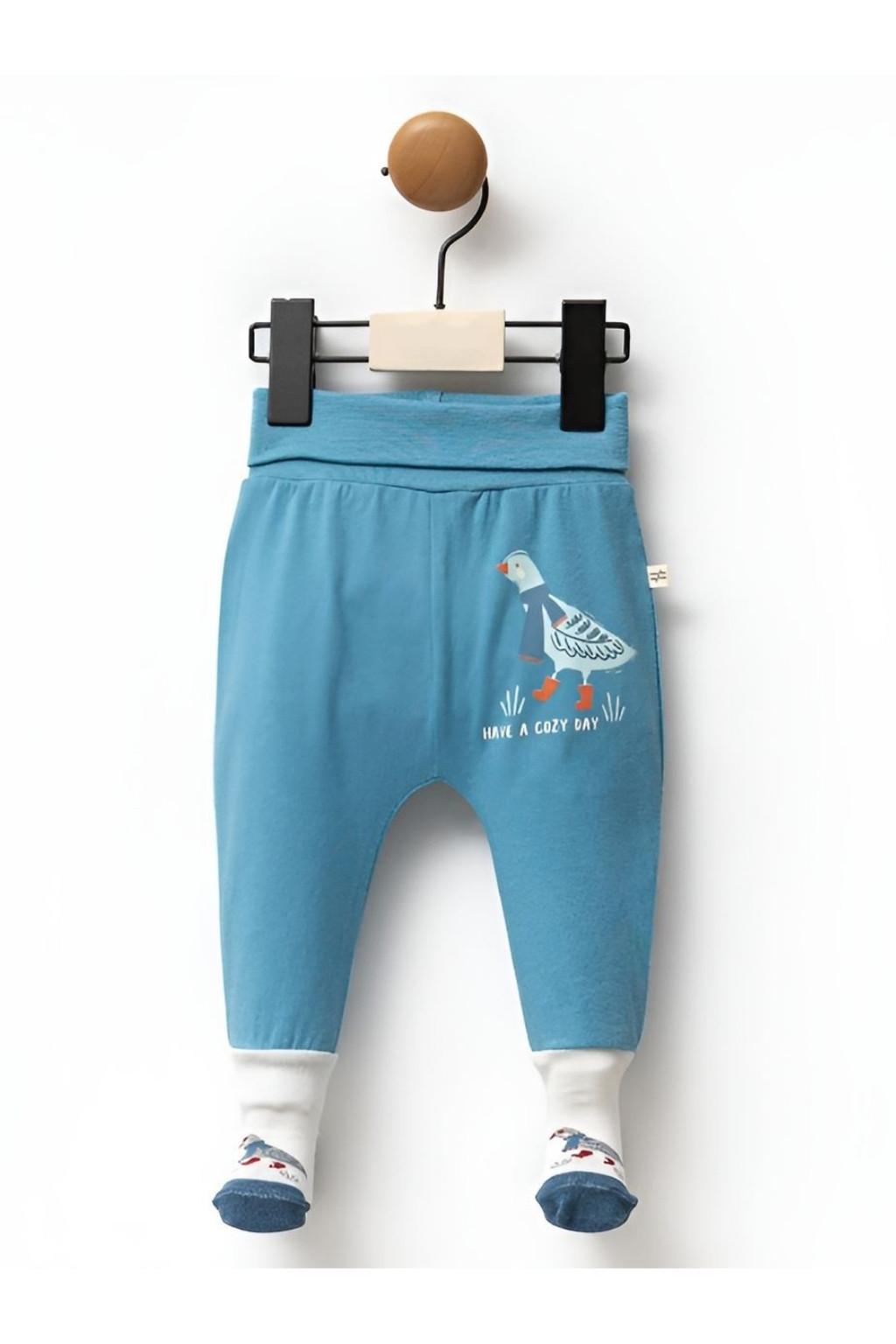 0-12 Ay Erkek Bebek Baskılı Patikli Alt