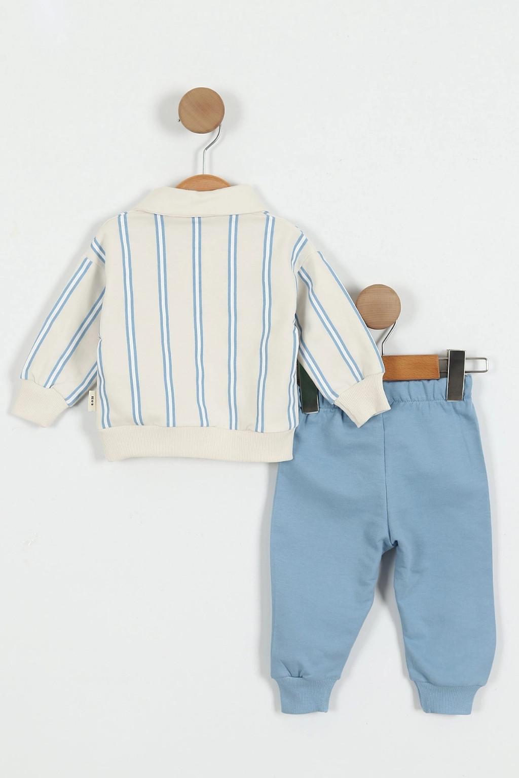 Erkek Bebek Polo Yaka Çizgili 2’li Takım 6-24 Ay