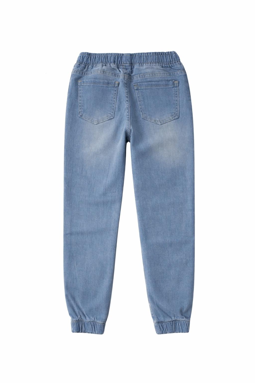 6-10 Yaş Lastikli Paça Açık Mavi Erkek Çocuk Kot Pantolon