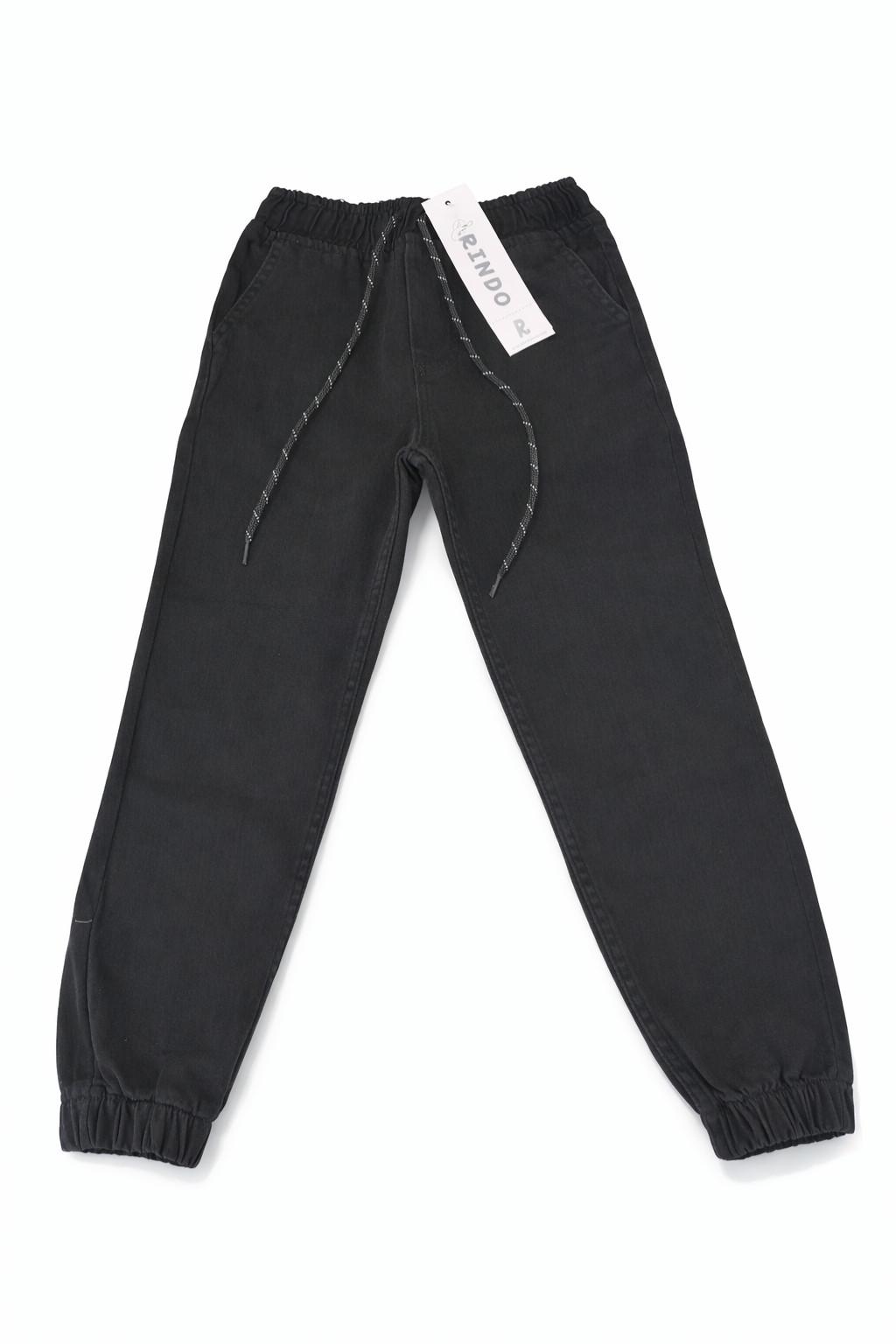 6-10 Yaş Erkek Çocuk Siyah Lastikli Kot Pantolon