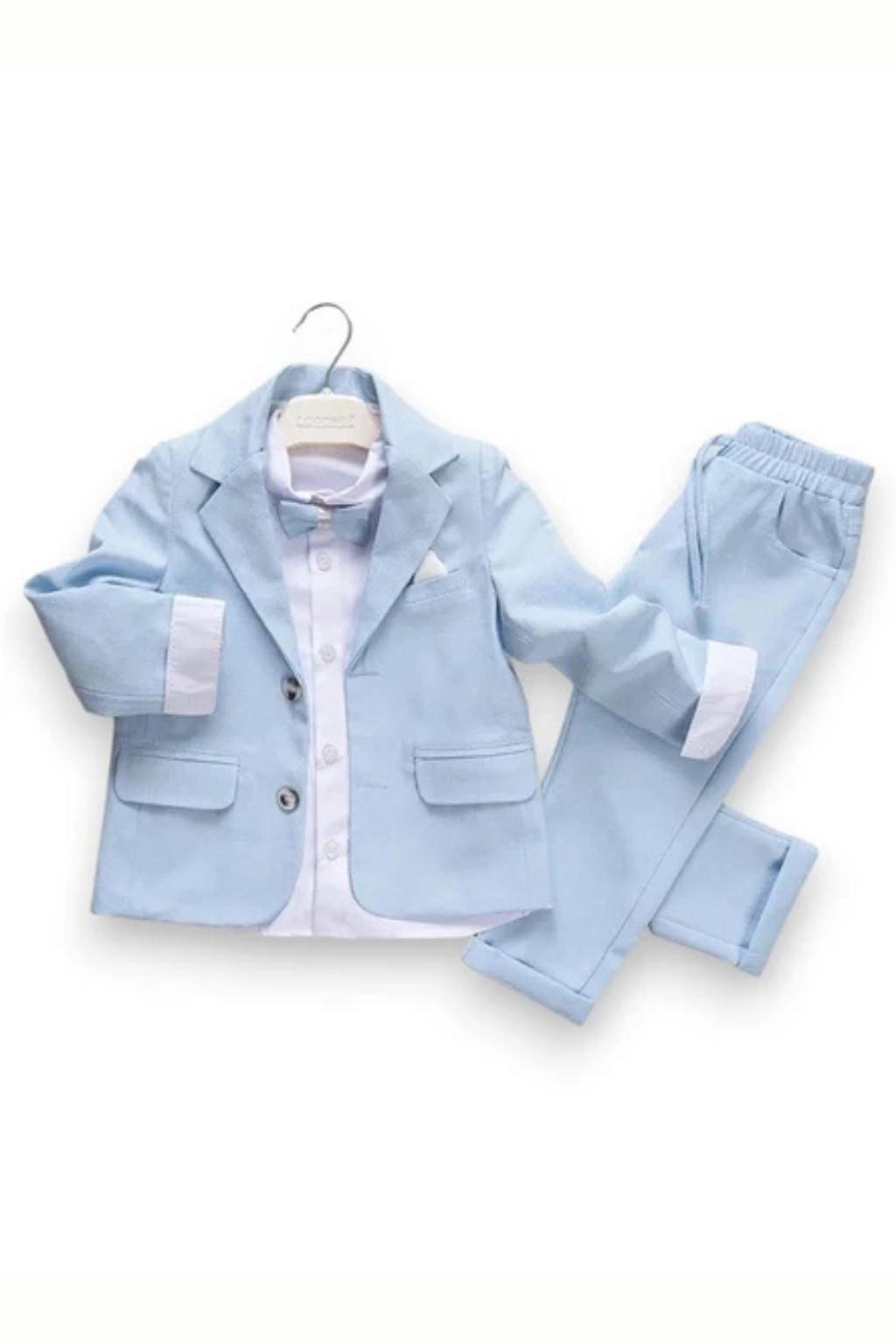 2-6 Yaş Erkek Çocuk Mavi Ceketli Takım