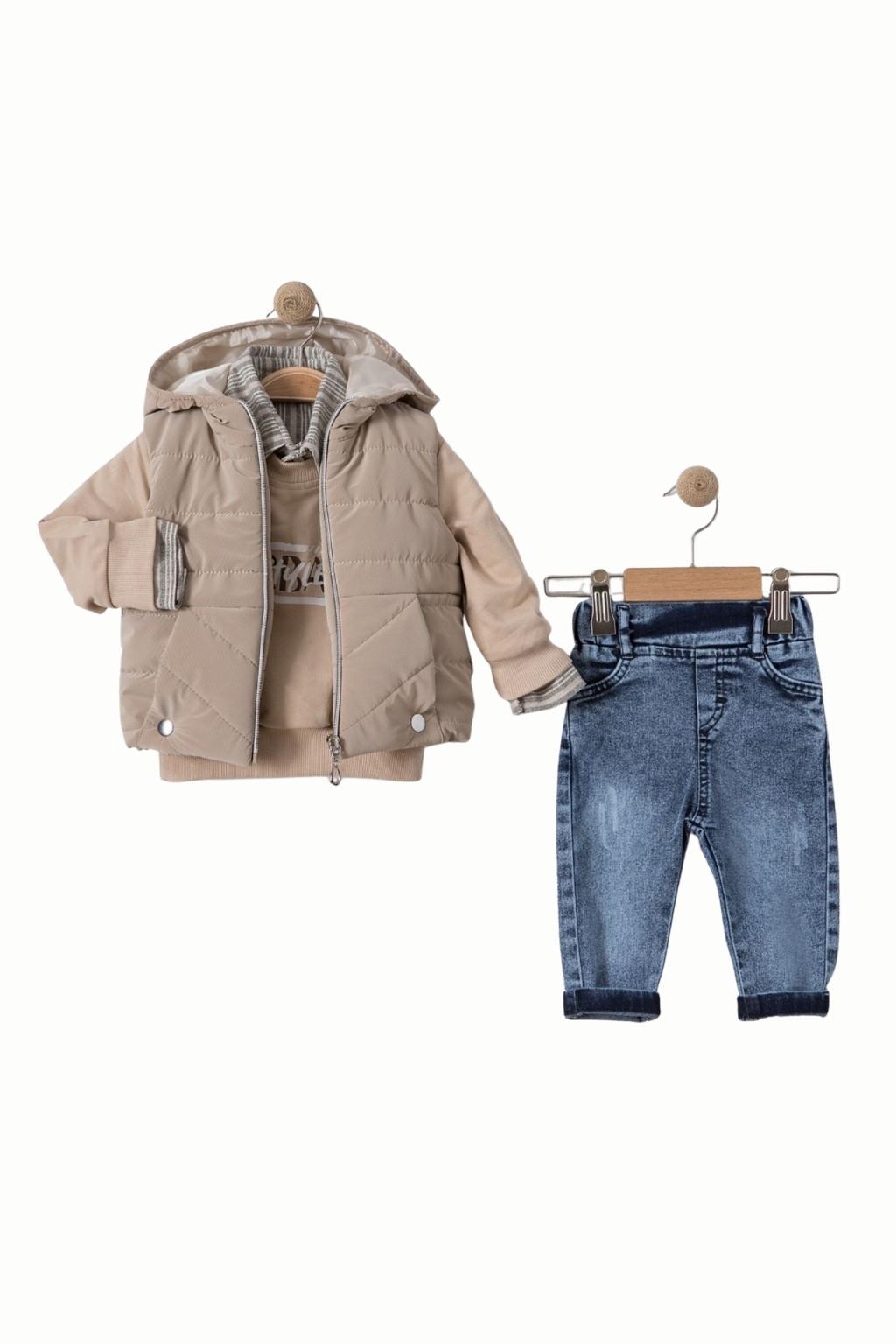 9-24 Ay Erkek Bebek Şişme Yelekli 4’lü Takım