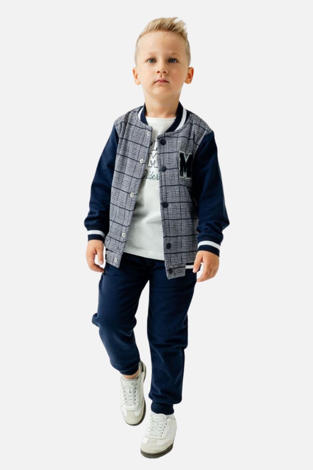 Ceketli 3’lü Erkek Çocuk Takım Lacivert (1-4 Yaş)