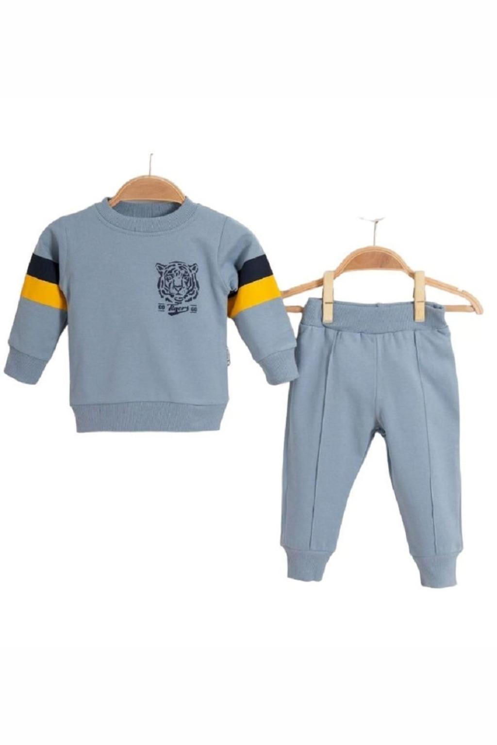 Kaplan Baskılı Erkek Bebek 2’li Eşofman Takımı (3-18 Ay)