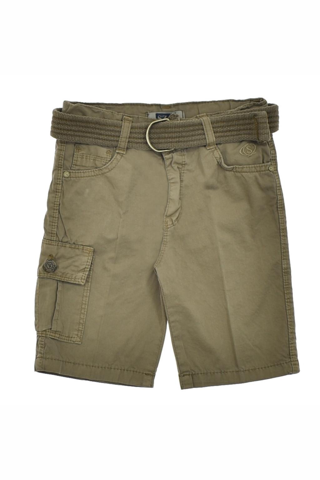 Kemerli Kargo Erkek Çocuk Şort Haki (5-9 Yaş)