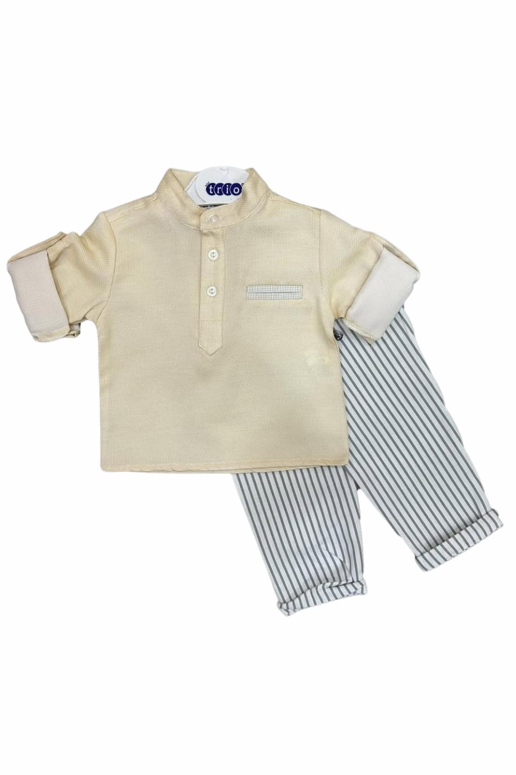 Hakim Yaka Erkek Çocuk Takım Bej (3-6 Yaş)
