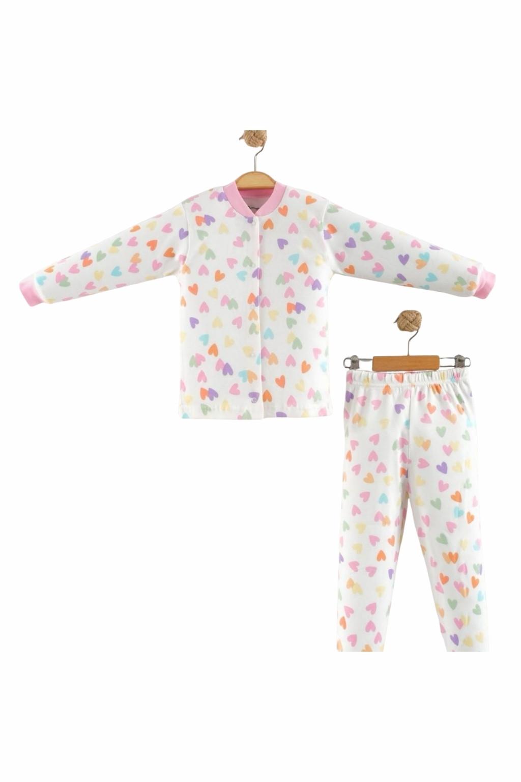 Kız Bebek Kalpli Pijama Takımı (6-24 Ay)