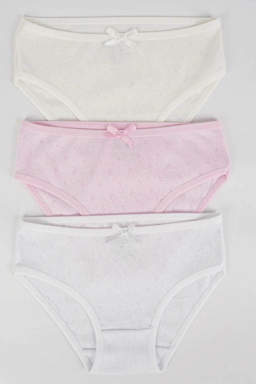 Kız Çocuk 3’lü Slip Külot Seti – Pamuklu (9-12 Yaş)