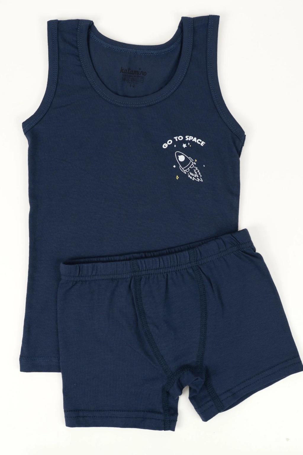 Antrasit Erkek Çocuk Atlet Boxer Takım 1-4 Yaş