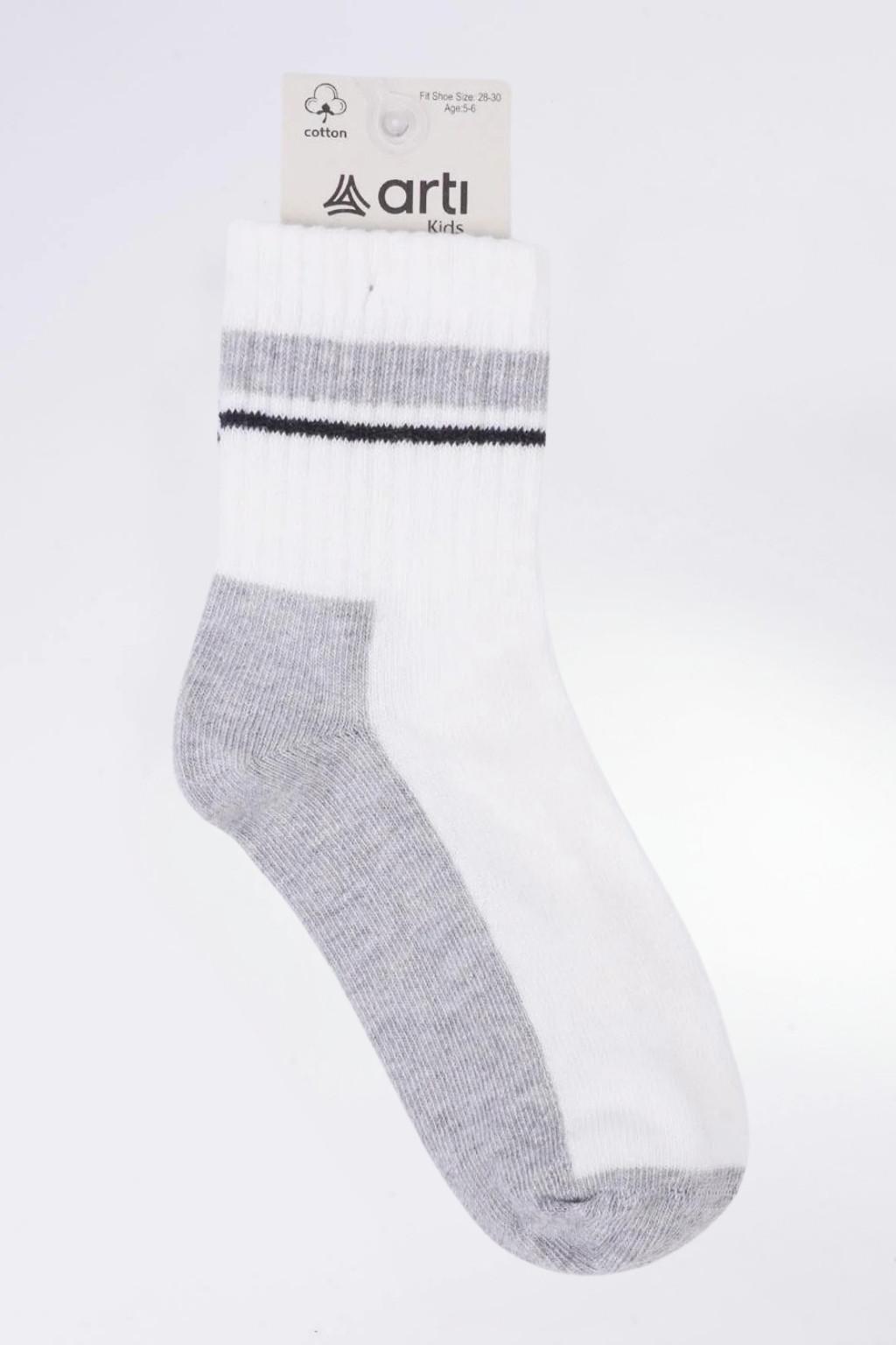 Beyaz Detaylı Çocuk Soket Çorap 9-10 / 11-12 Yaş