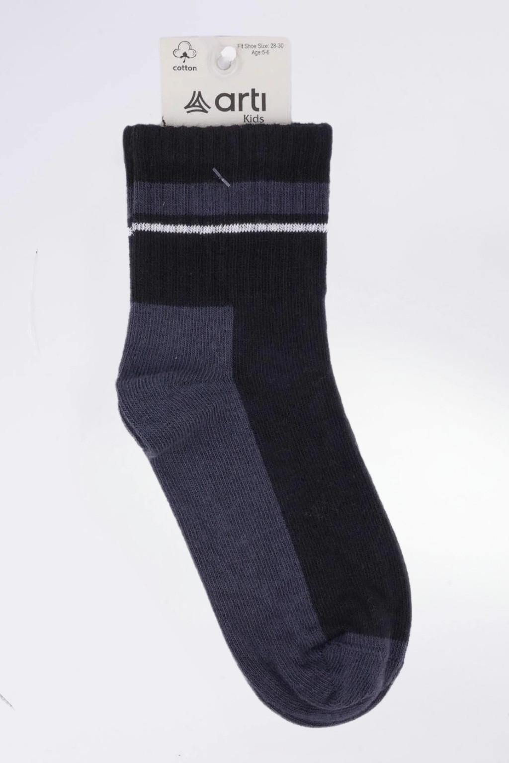 Siyah Çocuk Soket Çorap 9-10 Yaş / 11-12 Yaş