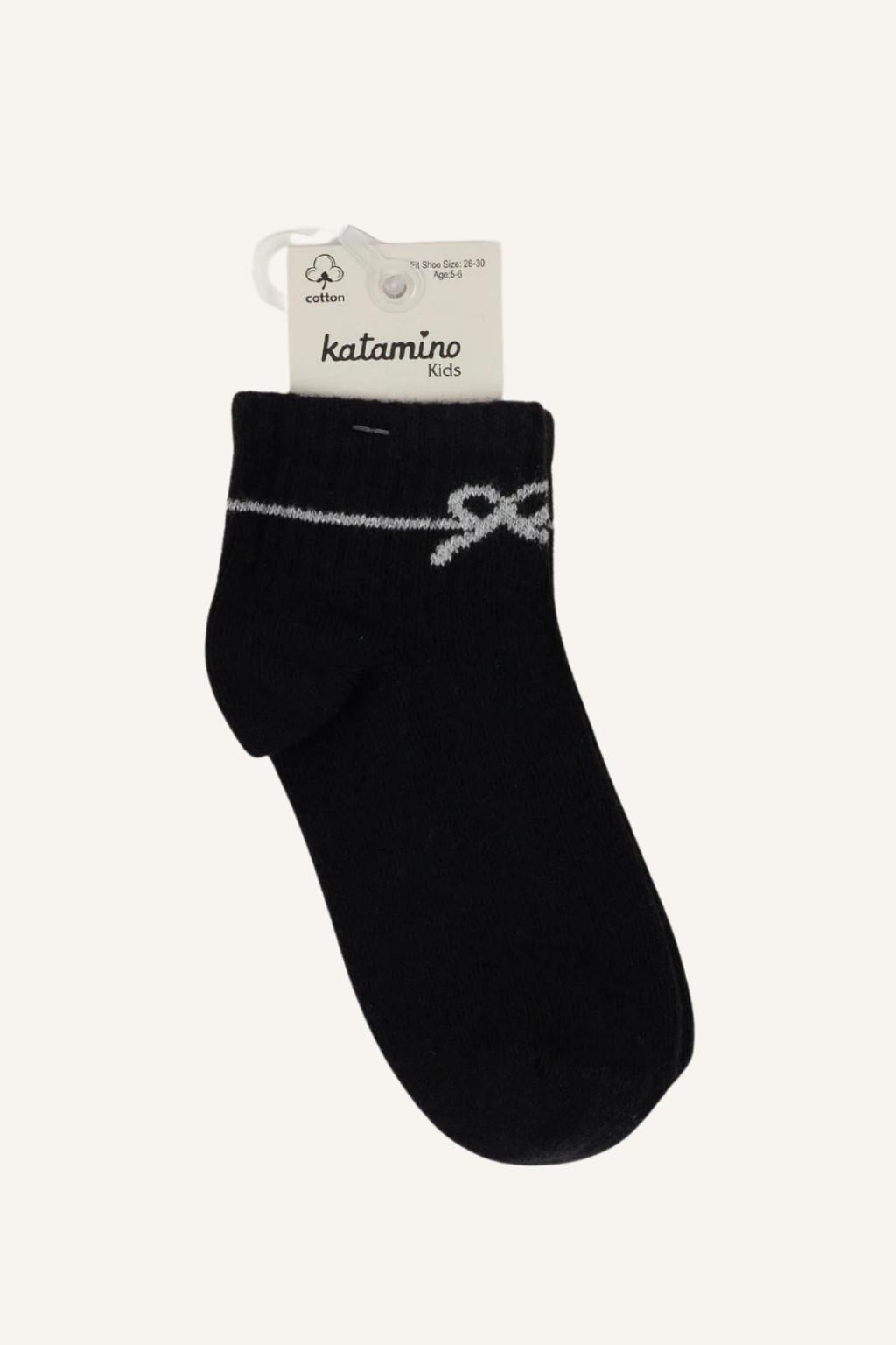Siyah Kız Çocuk Soket Çorap 9-10 Yaş / 11-12 Yaş