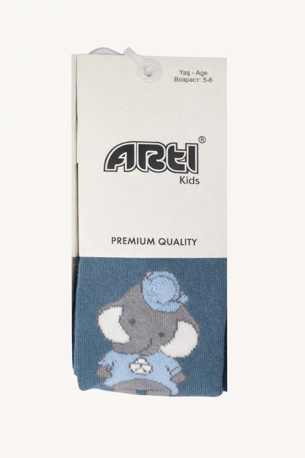 Napolyon 3D Erkek Çocuk Külotlu Çorap Mavi 1-6 Yaş